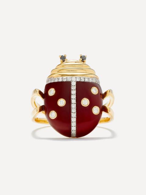 Yvonne Léon 9ct Gold Ladybug Ring