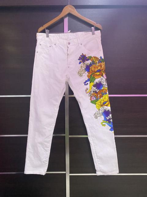 DSQUARED2 Rare Dsquared2 Flora Art Denim Pant Made Italy