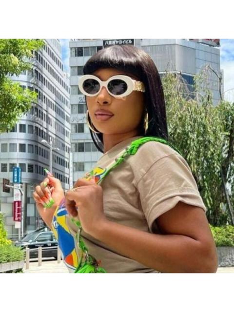 VERSACE NEW Versace VE4426BU 314/87 MAXI MEDUSA BIGGIE White Gray Oval Women Sunglasses