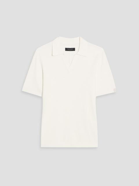 rag & bone Johnny herringbone terry polo shirt