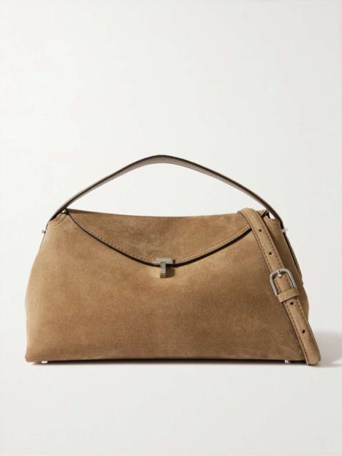 T-Lock suede shoulder bag Brown