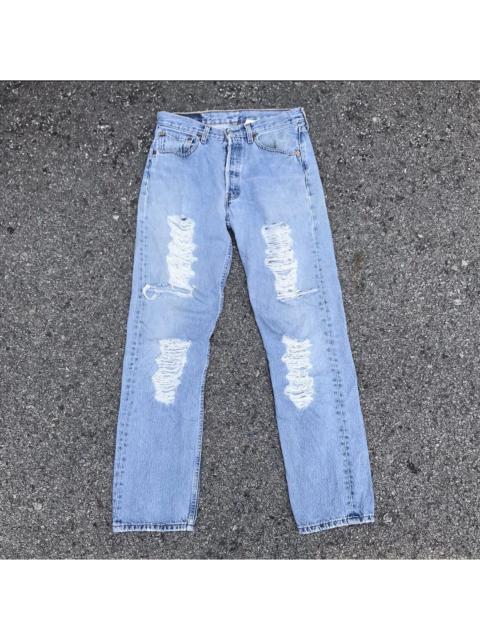 Levi's Vintage 90s Levis 501 Grunge Denim Jeans Lightwash Cobain