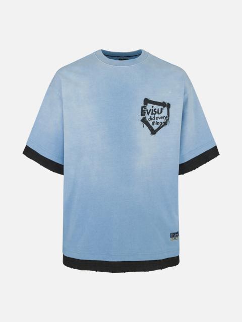 EVISU Washed 2-in-1 Oversized T-shirt