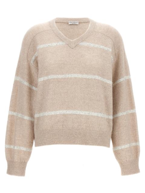 Brunello Cucinelli Sequin Sweater Sweater, Cardigans Beige