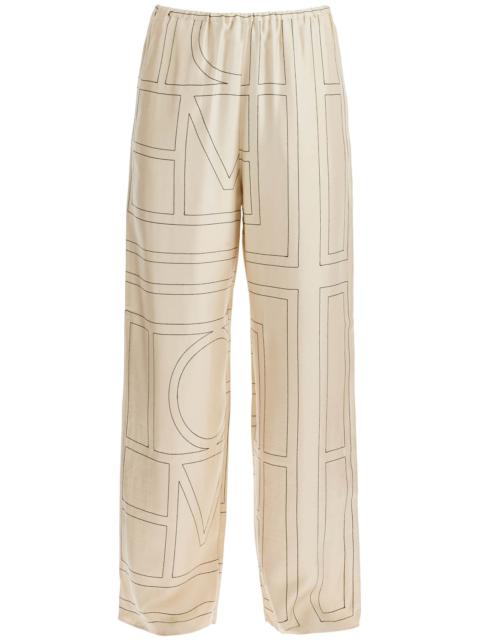 Totême Toteme monogram silk pajama pants