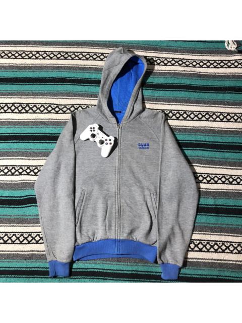 adidas Vintage 80s Adidas Club Grey Zip Hoodie by Descente