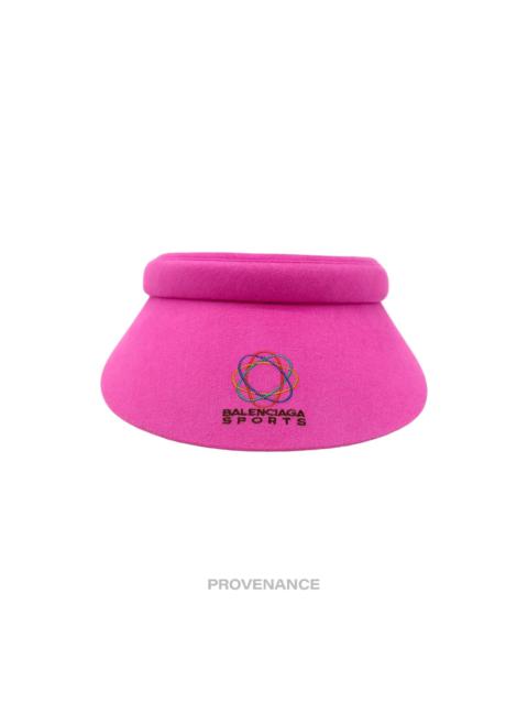 BALENCIAGA Balenciaga Sports Logo Atomic Embroidered Visor - Pink