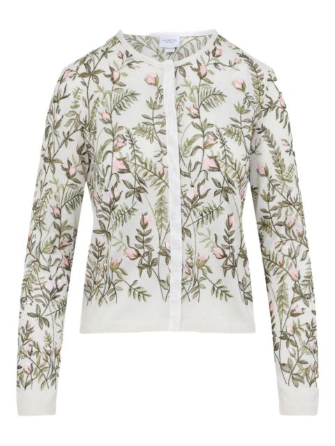 GIAMBATTISTA VALLI Floral Embroidered Knit Cardigan