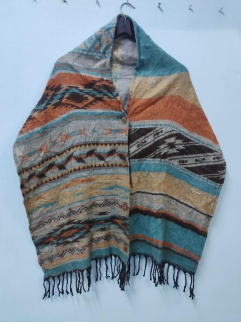 Other Designers 2way Stole Chimayo Navajo Pattern Scarf Muffler Native