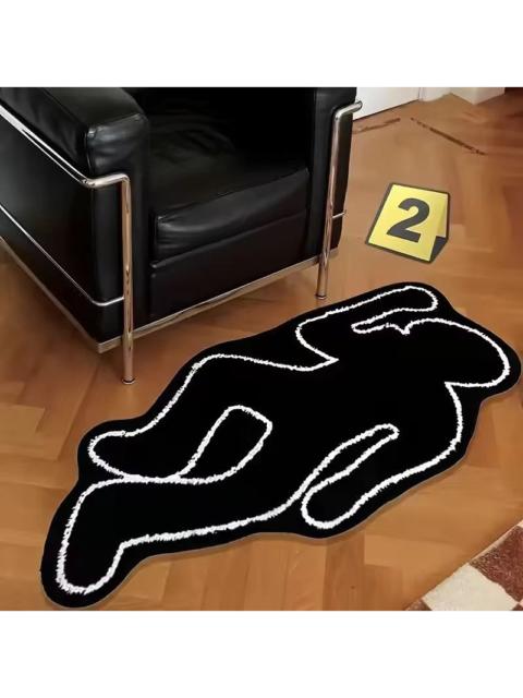Other Designers Japanese Brand - 45 X 110 cm Crime Scene Chalk Outline Rug