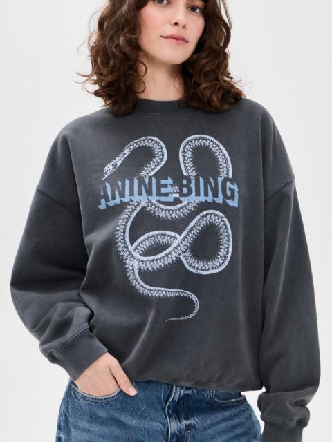 ANINE BING Harvey Crew Snake Sweatshirt