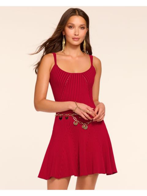 RAMY BROOK Lidia Rib Knit A-Line Mini Dress