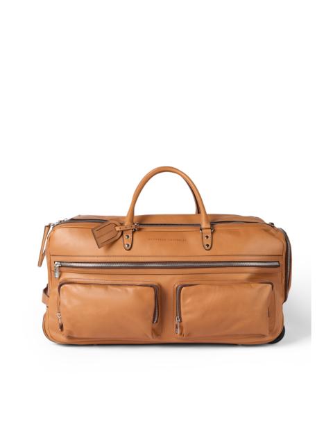 Brunello Cucinelli Brunello Cucinelli Cowhide trolley bag in Cognac at Nordstrom