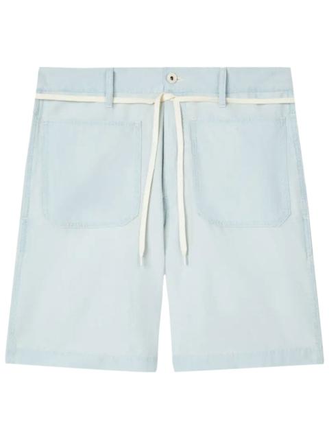 KENZO Kenzo Men Straight Shorts In Stone Bleach Chambray