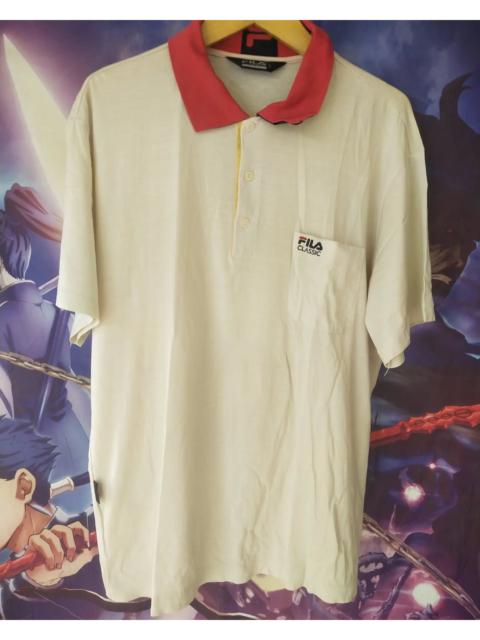 FILA Vintage FILA Classic Broken White Sport Polo Shirt