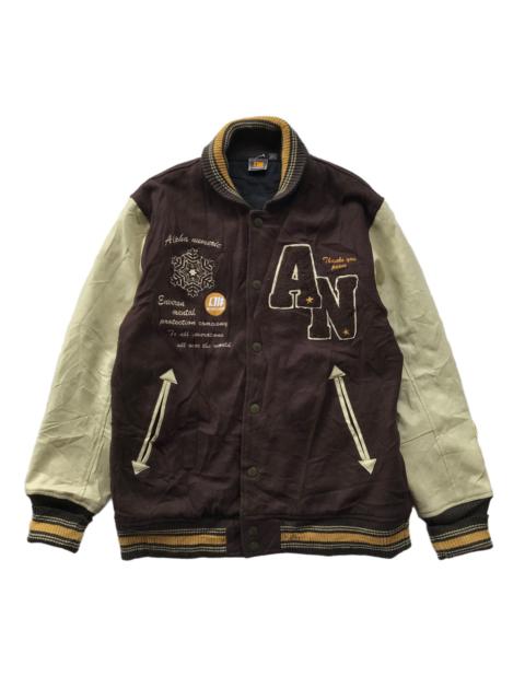 Vintage - Vtg Alphanumeric Varsity Leather Jacket