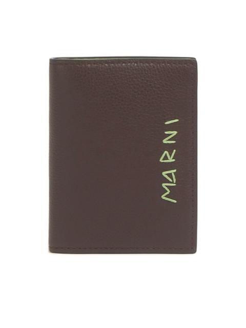Marni logo-plaque calfskin leather wallet