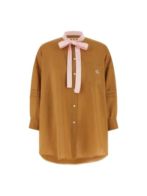 AMI Paris MARNI Bow Ramie Yellow Oversized Shirt New & Authentic (Wome
