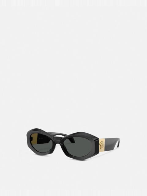VERSACE Medusa Plaque Irregular Sunglasses