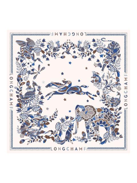 Longchamp Forêt Longchamp Silk scarf 90 Atlantic - Silk