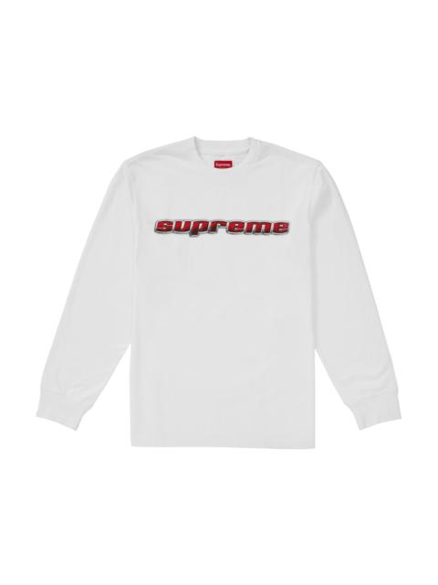 Supreme Supreme Chrome Logo L/S Top White