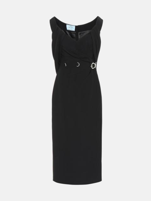 Prada Embellished crêpe dress