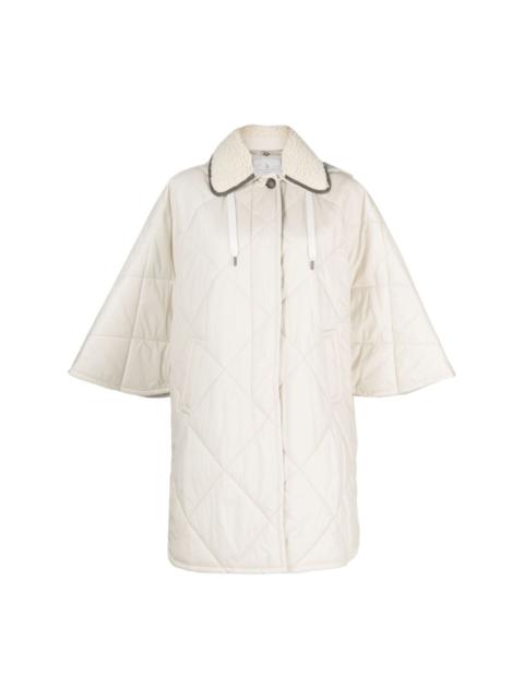 Brunello Cucinelli wide-sleeve quilted coat