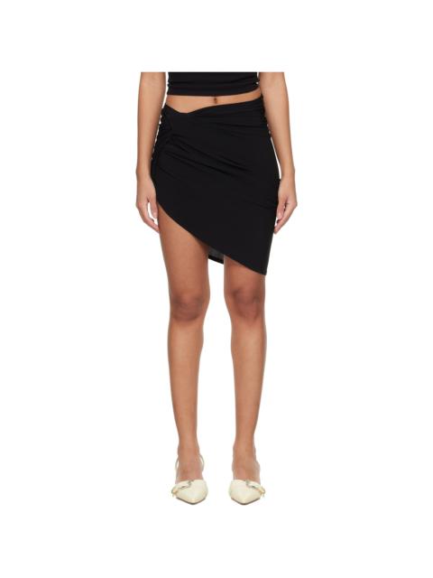 JACQUEMUS Black 'The Drapeado' Miniskirt