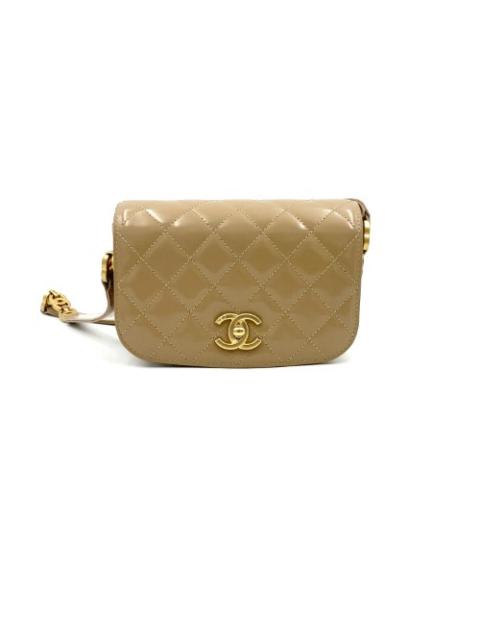 CHANEL Chanel 2022 Beige CC Season Mini Crossbody Bag (Built-in Chip)
