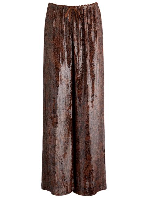 Dries Van Noten Puvis Bis Sequin-embellished Trousers