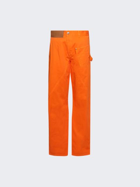 JW Anderson Twisted Workwear Jeans Bright Orange