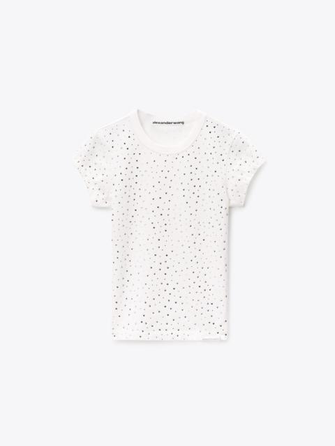 Alexander Wang All Over Crystal Baby Tee