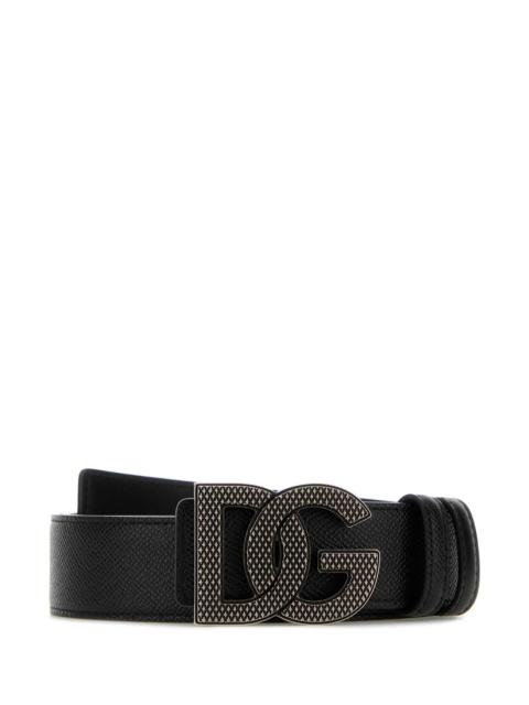 Dolce & Gabbana Dolce & Gabbana Men Black Leather Reversible Belt