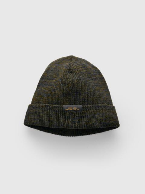Dehen 1920 Wool Knit Watch Cap in Loden/Navy Mix