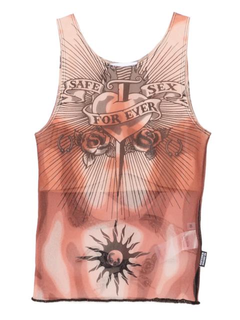 Jean Paul Gaultier graphic-print tank top