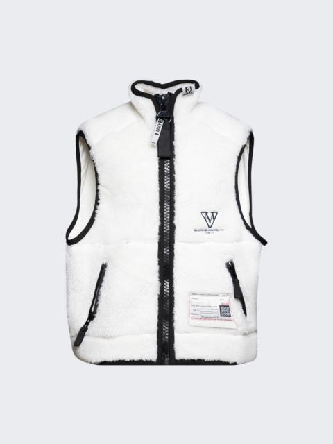 Maison MIHARAYASUHIRO Amateur Sewn Wide Back Boa Vest White