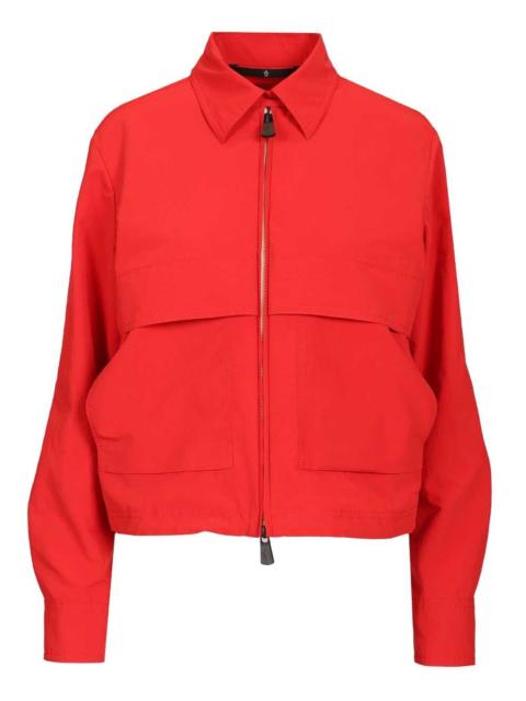 Moncler Grenoble Moncler Grenoble Women Canvas Overshirt With Embroidered Logo