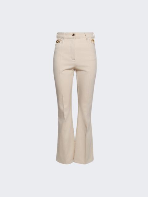 PATOU Flared And Embellished Jeans Natural