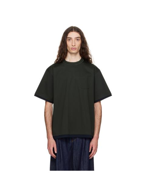 sacai Green Cotton Jersey T-shirt
