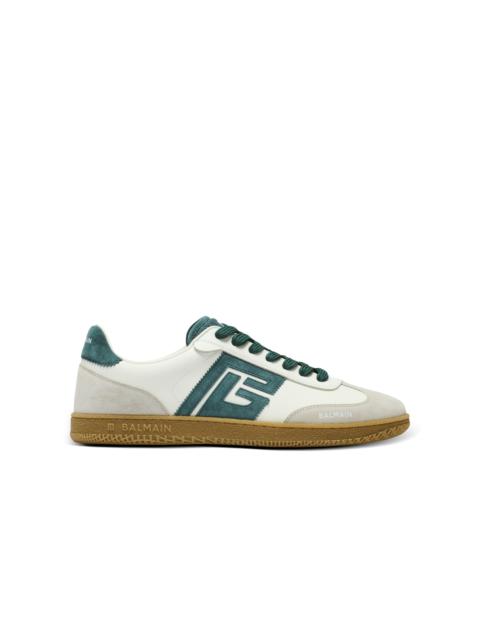 Balmain Balmain Swan suede and smooth leather trainers