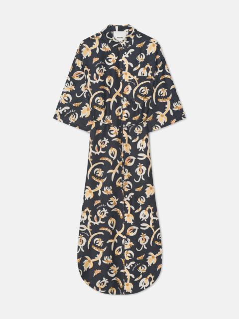 Nanushka Printed Silk Twill Shirt Dress