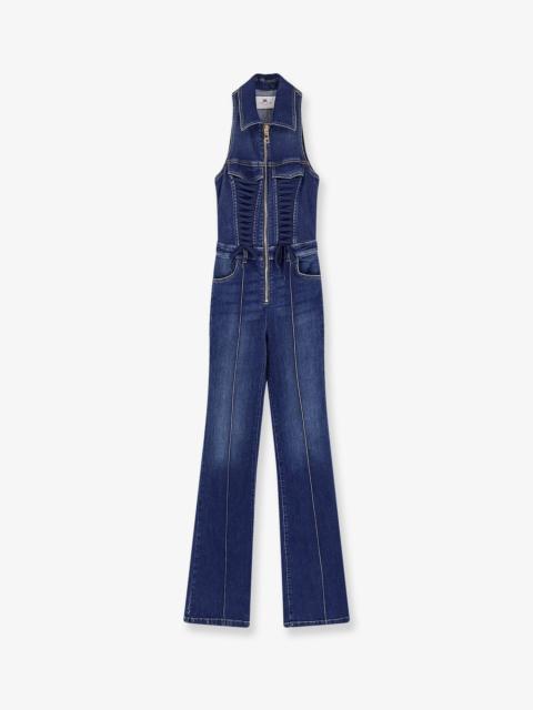 ELISABETTA FRANCHI Elisabetta Franchi Urban Denim Jumpsuit
