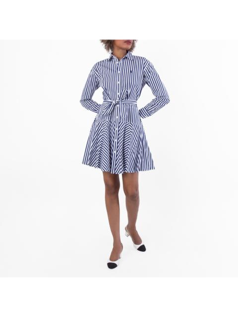 Polo Ralph Lauren Polo Ralph Lauren Striped Paneled Cotton Shirt Dress