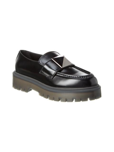 Valentino Valentino One Stud 45 Leather Loafer