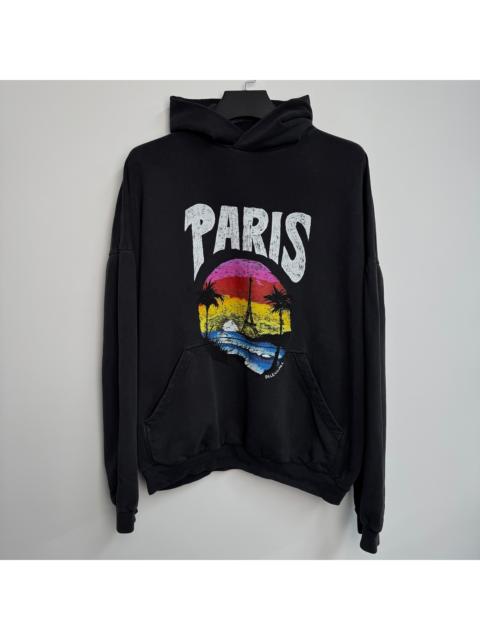 BALENCIAGA Balenciaga Paris Hooded Long Sleeve Hoodie