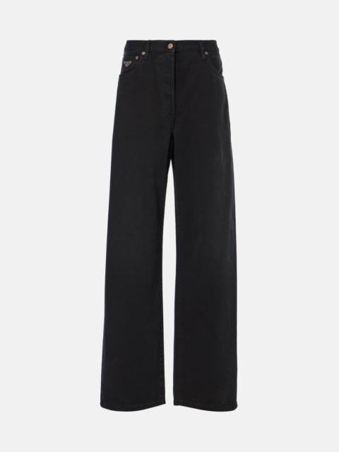 Prada High-rise wide-leg jeans