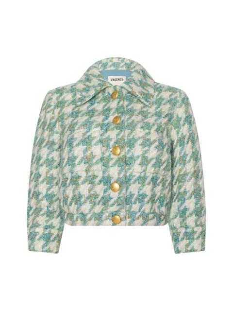 L'AGENCE Jia Houndstooth Tweed Jacket