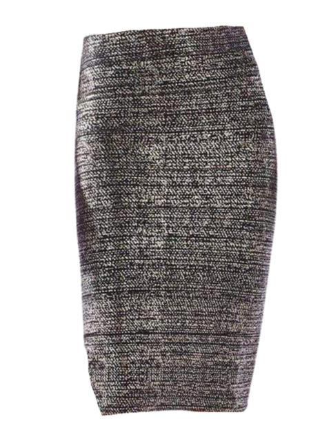 Other Designers Metallic Foil Leger Pencil Skirt