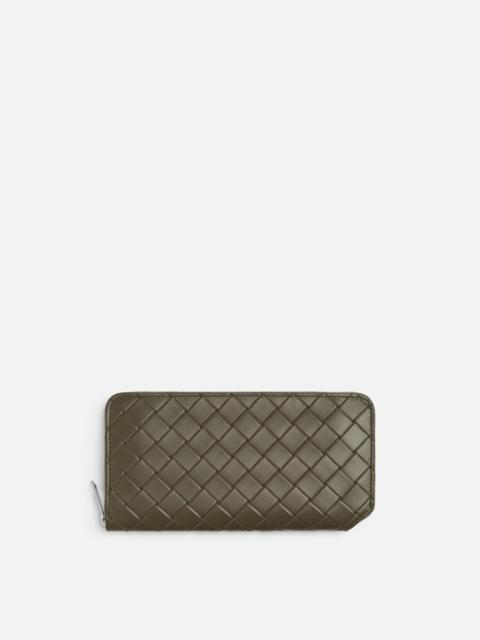 Bottega Veneta Intrecciato Stamp Zip Around Wallet