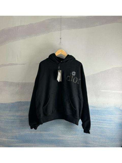 Dior Dior by ERL Black Hoodie with Glitter Daisy Embroidery